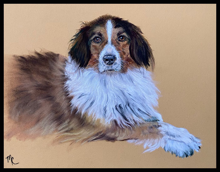Brother of dog in Sweet Pet Portrait in Pastels